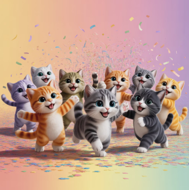 피코파크 클래식 상징 고양이들 일러스트