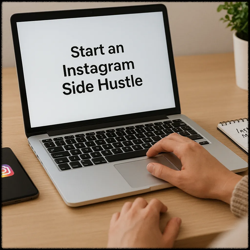 인스타그램 부업을 준비하는 모습