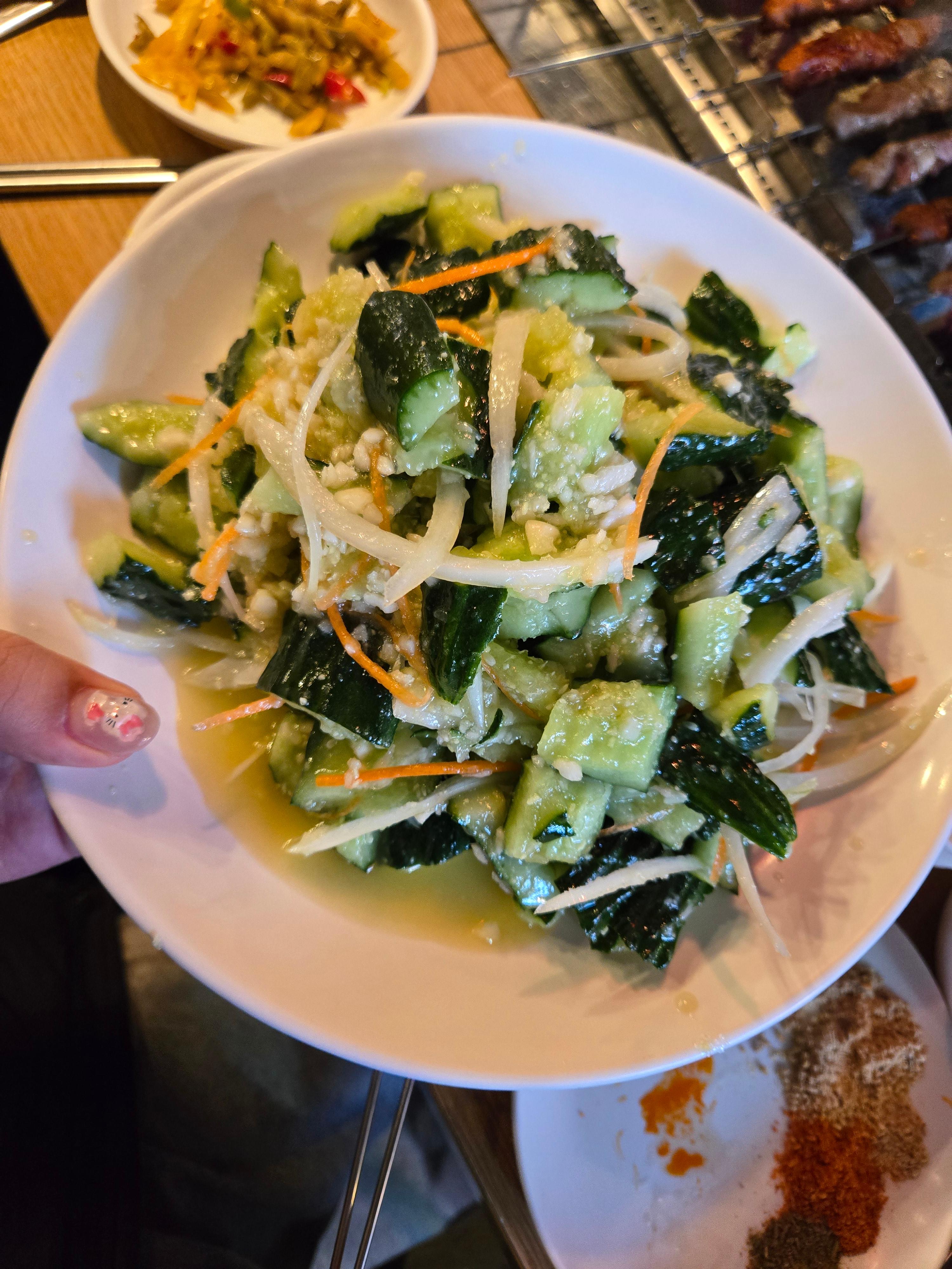 장군양꼬치 오이무침