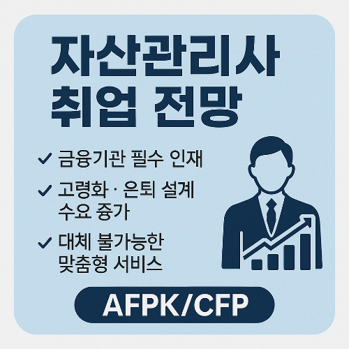 자산관리사 취업 전망|AFPK·CFP로 금융권 입사 성공하기