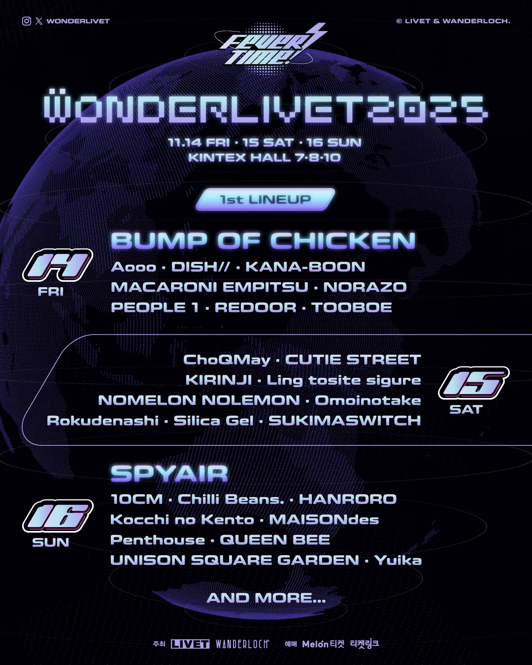 WONDERLIVET2025 1st LINE UP