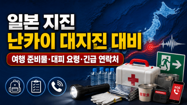 일본-지진-난카이-대지진-대비-여행-준비물-대피-요령-긴급-연락처