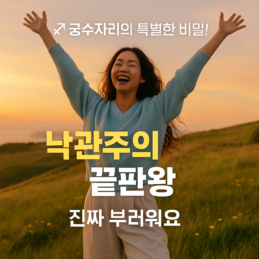 궁수자리는 낙관적이다, 진짜 부러워요