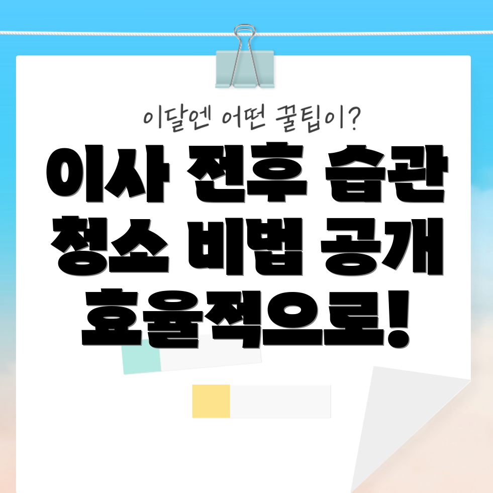 이사 청소 비용