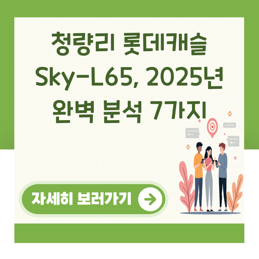 청량리 롯데캐슬 Sky-L65, 2025년 완벽 분석 7가지 대표 이미지