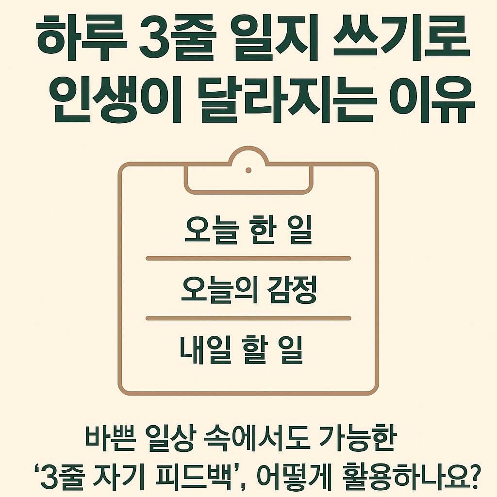 하루 3줄 일지 쓰기