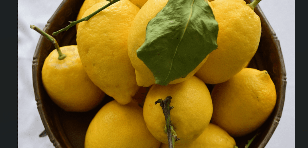 유자 열매 여러 개가 그릇에 담겨 있다