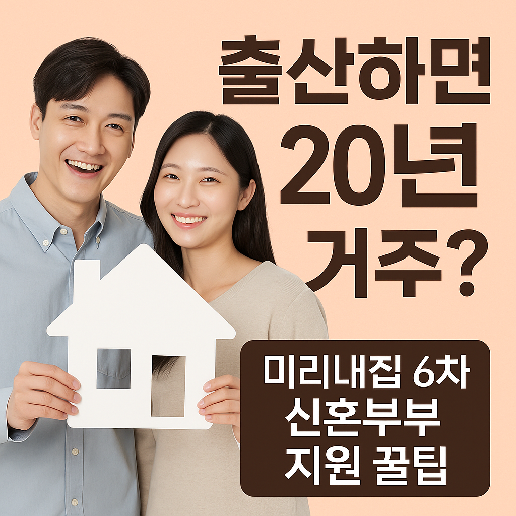 출산하면 20년 거주? 미리내집 6차 신혼부부 지원 꿀팁