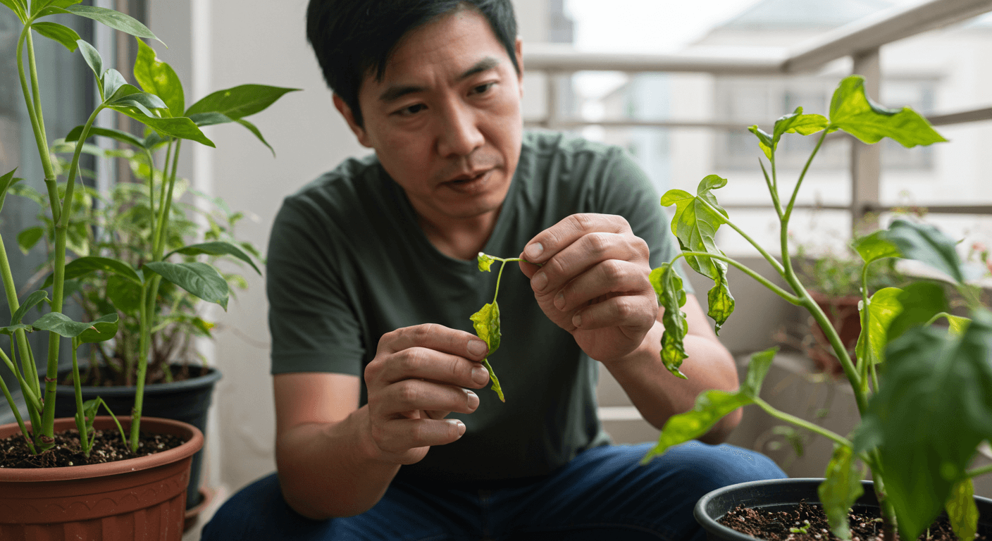 실내외 식물병 증상 발견