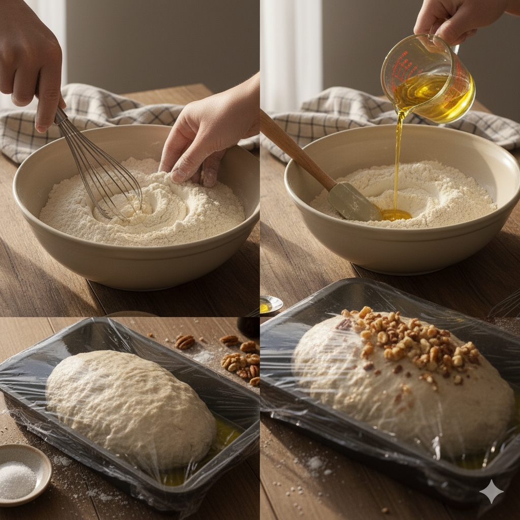 반죽 없이도 만드는 빵이 포인트예요.