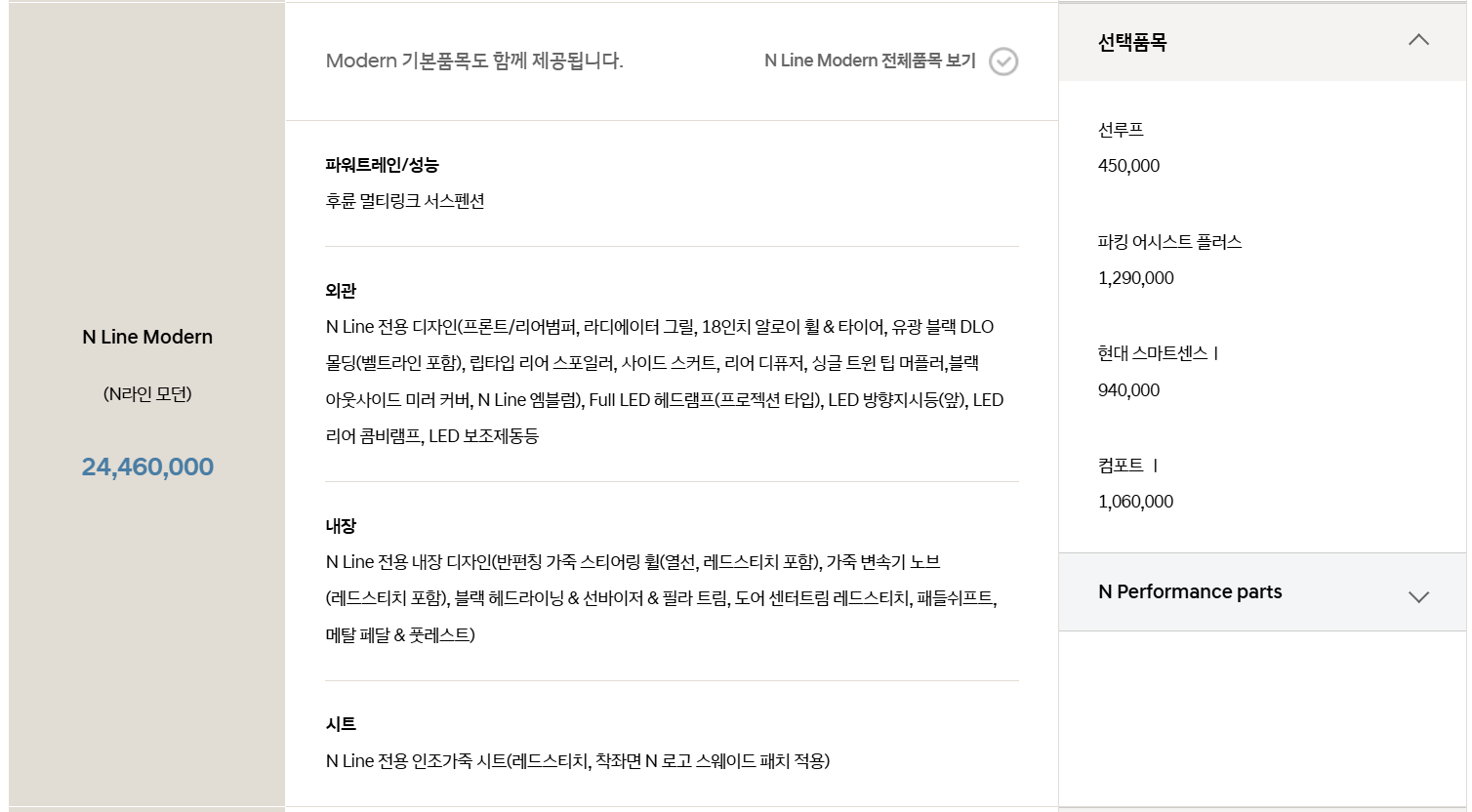 아반떼 가격표