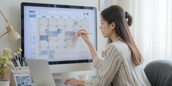 미스트롯4 방송일정을 달력에 표시하는 장면