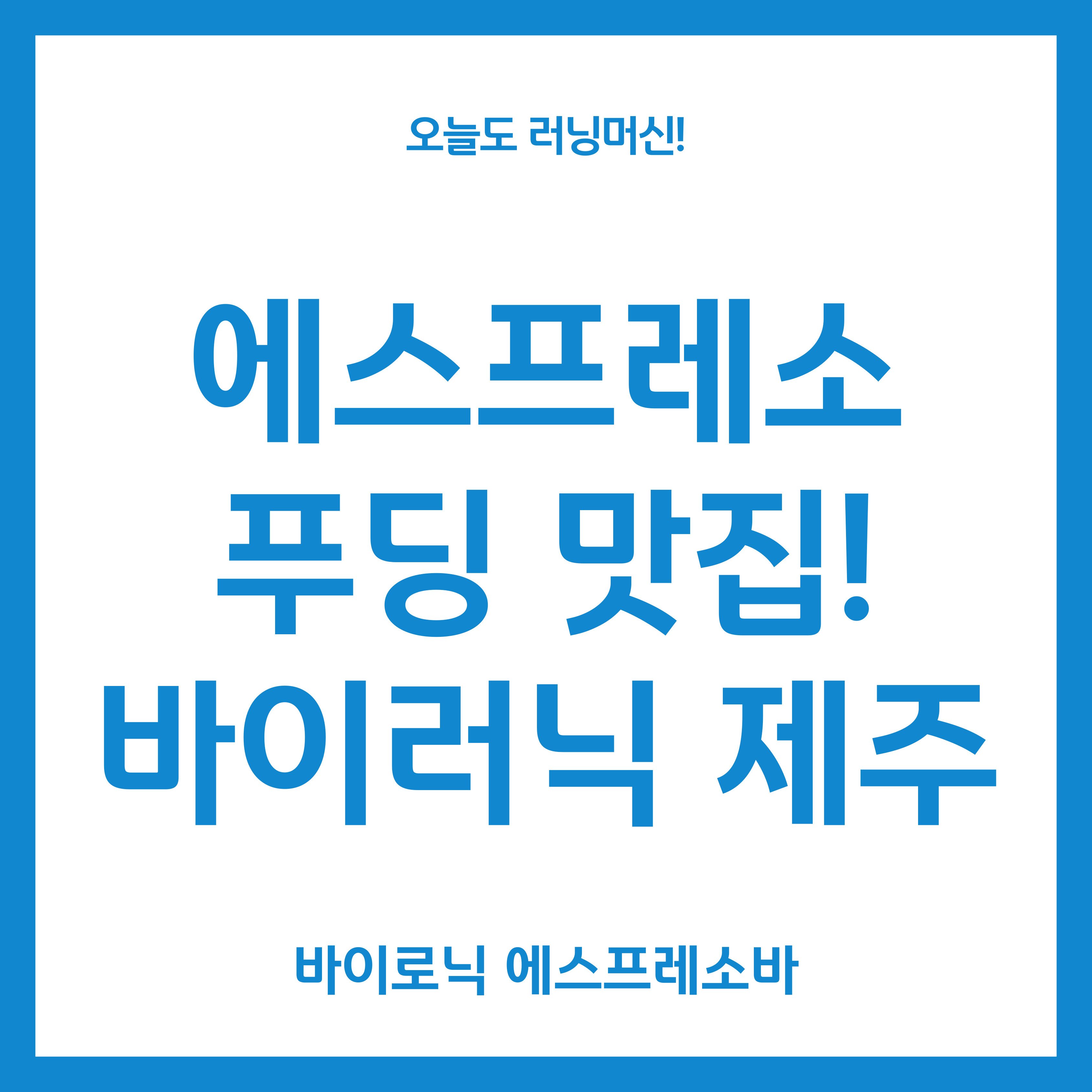 바이러닉 제주 에스프레소 푸딩 카페