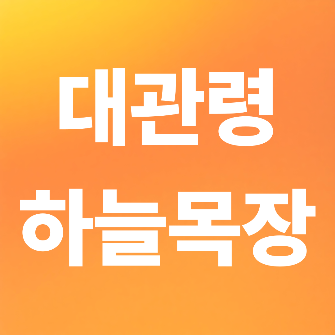 대관령 하늘목장 입장료