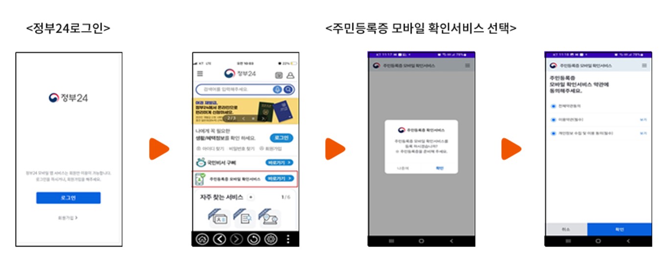 모바일 주민등록증 발급