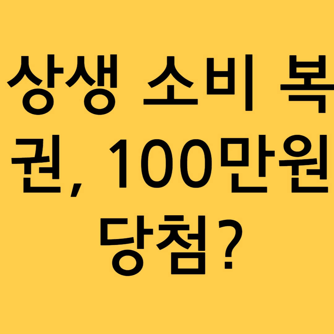 상생 소비 복권