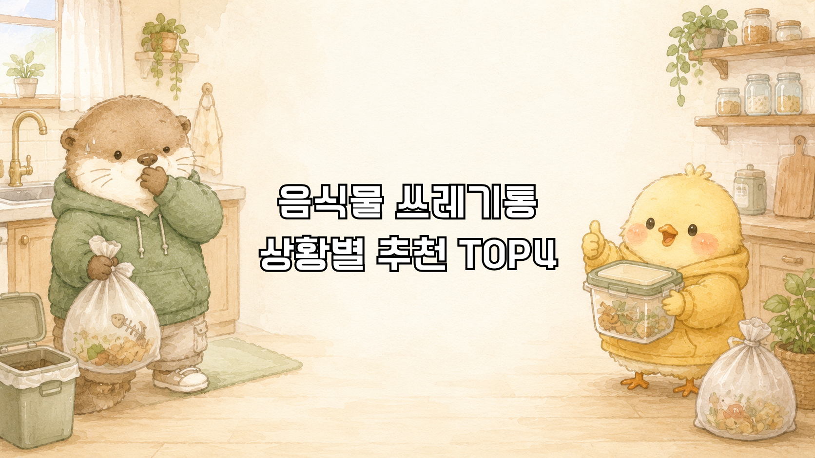 음식물 쓰레기통 TOP4, 원룸 자취생에게 추천하는 밀폐 음식물 쓰레기통 비교 글