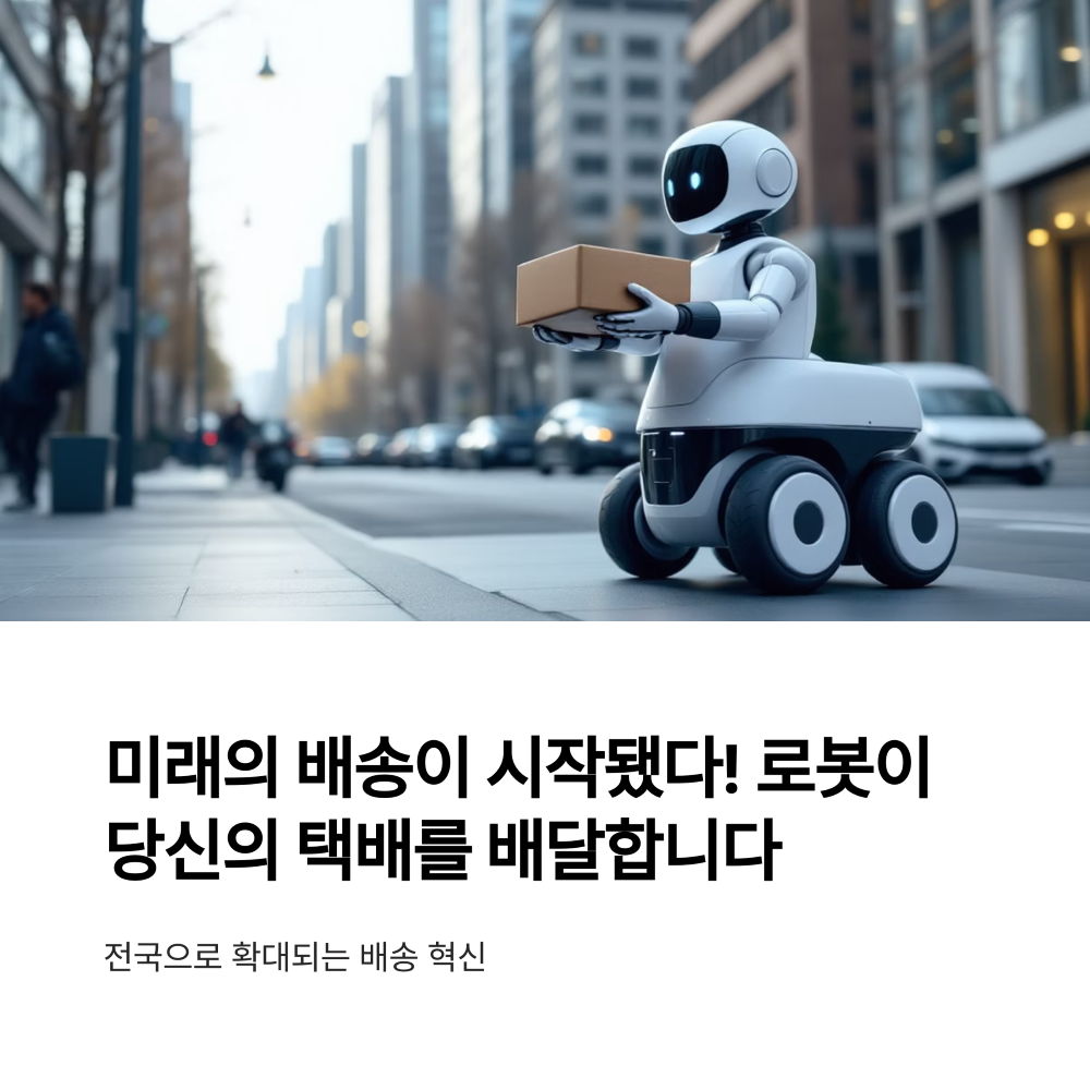 로봇택배 시범 도입 확대|서울·세종서 시작된 미래 배송