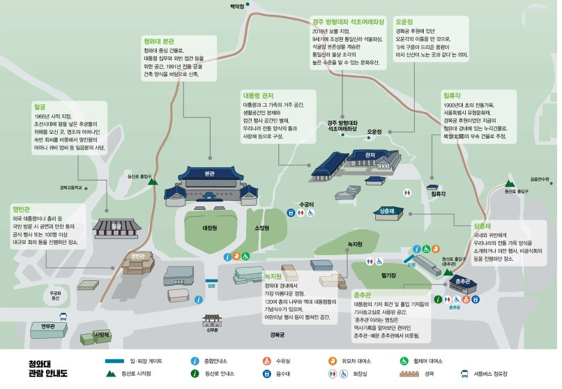 청와대 관람 안내도