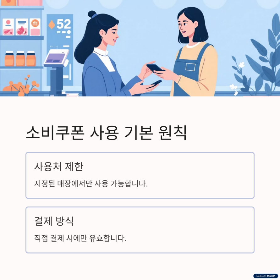 소비쿠폰 사용 기본 원칙