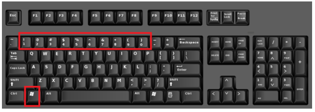 윈도우키 + 숫자키 1,2,3 활용