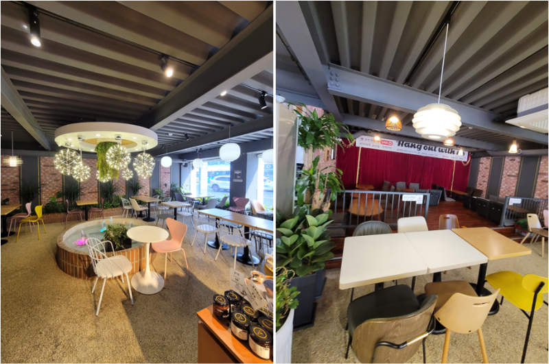 빵쌤 1층 분수대와 공연장