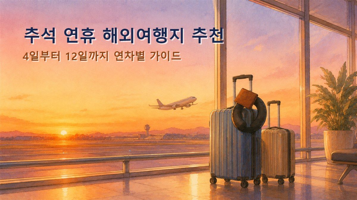 추석 연휴 해외여행지 추천 연차별 가이드 안내