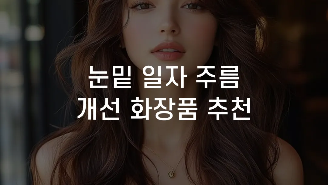 눈밑 일자 주름 개선 화장품 추천