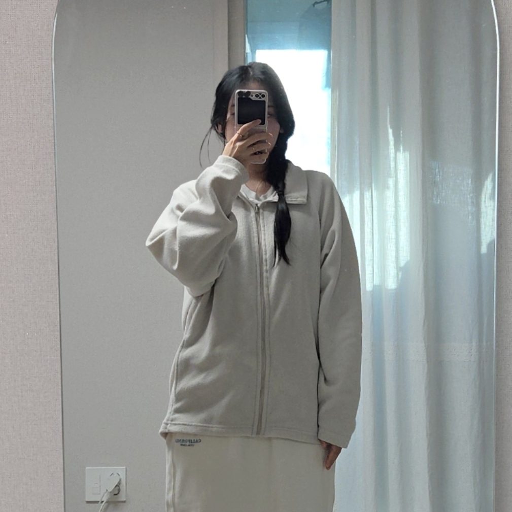 다이소 플리스 착샷