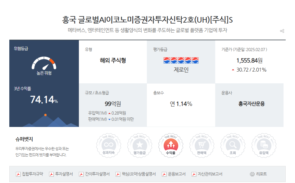펀드 수익률 순위 확인 방법