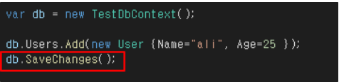 SaveChanges()