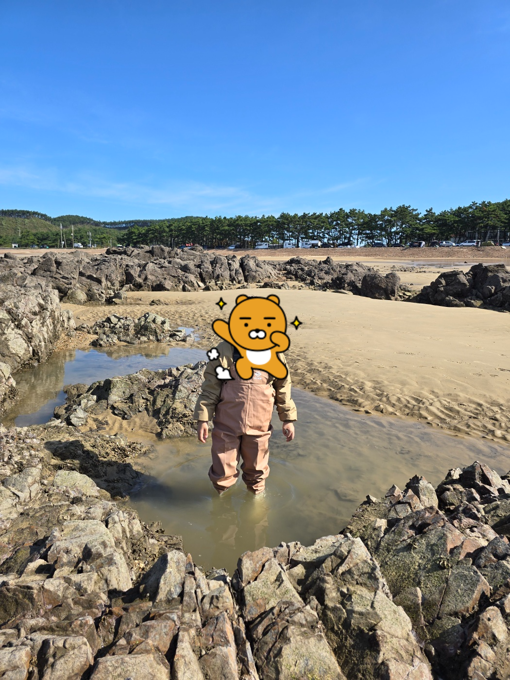 이런 웅덩이들이 있으니 아이가 더재미있어해요