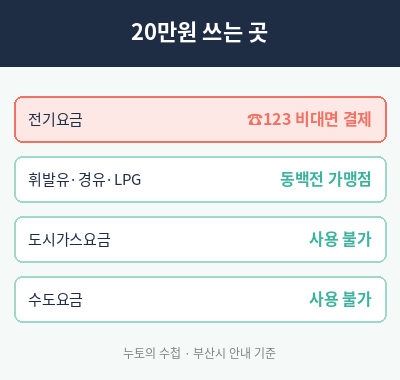 소상공인 에너지 바우처 사용처 전기요금 주유