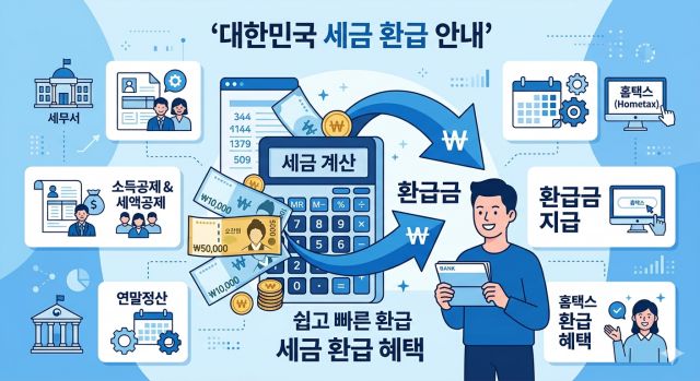 기납부세액 환급 계산 구조 설명 이미지
