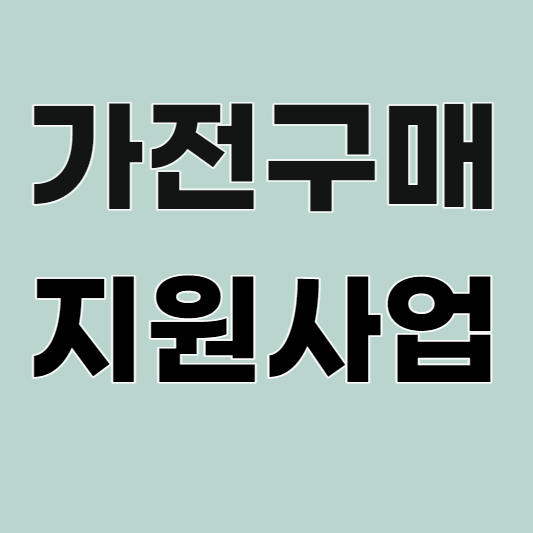 가전 구매 지원 사업