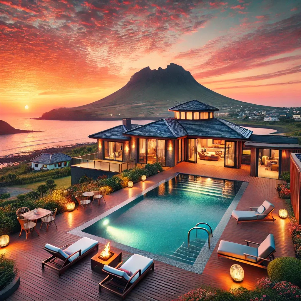 제주-성산일출봉-풀빌라-해돋이-풍경