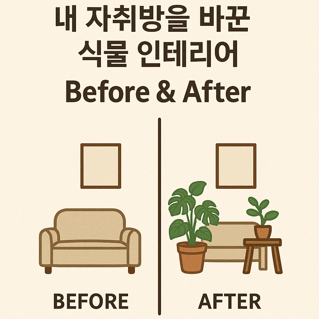 식물 인테리어가 자취방 분위기를 바꾼 Before &amp; After