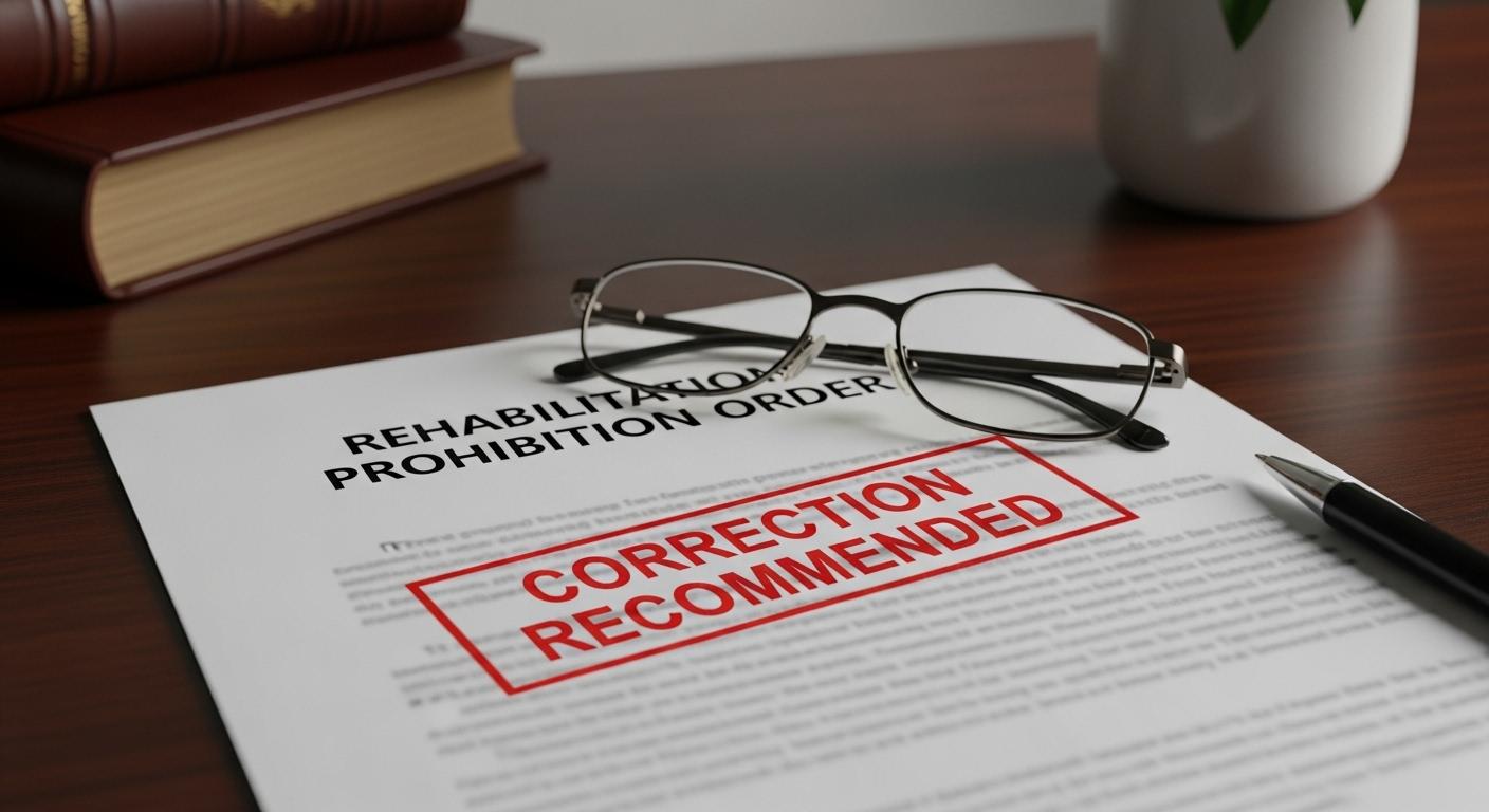 개인회생 금지명령 후 보정권고