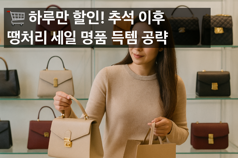 하루만 할인! 추석 이후 땡처리 세일 명품 득템 공략