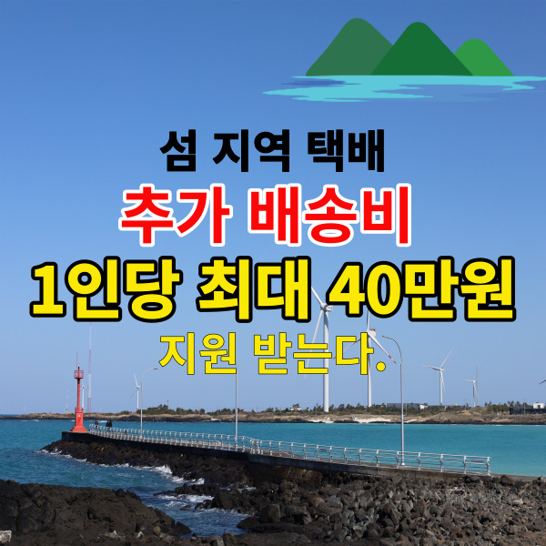 추가 배송비 지원 사업