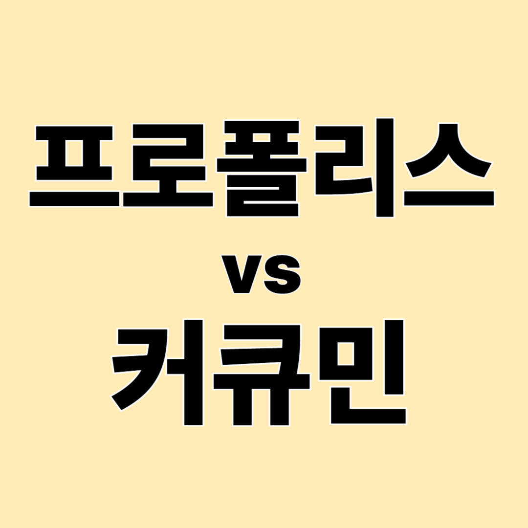 프로폴리스와 커큐민 차이 쉽게 정리 &ndash; 면역력과 항산화 영양제 비교