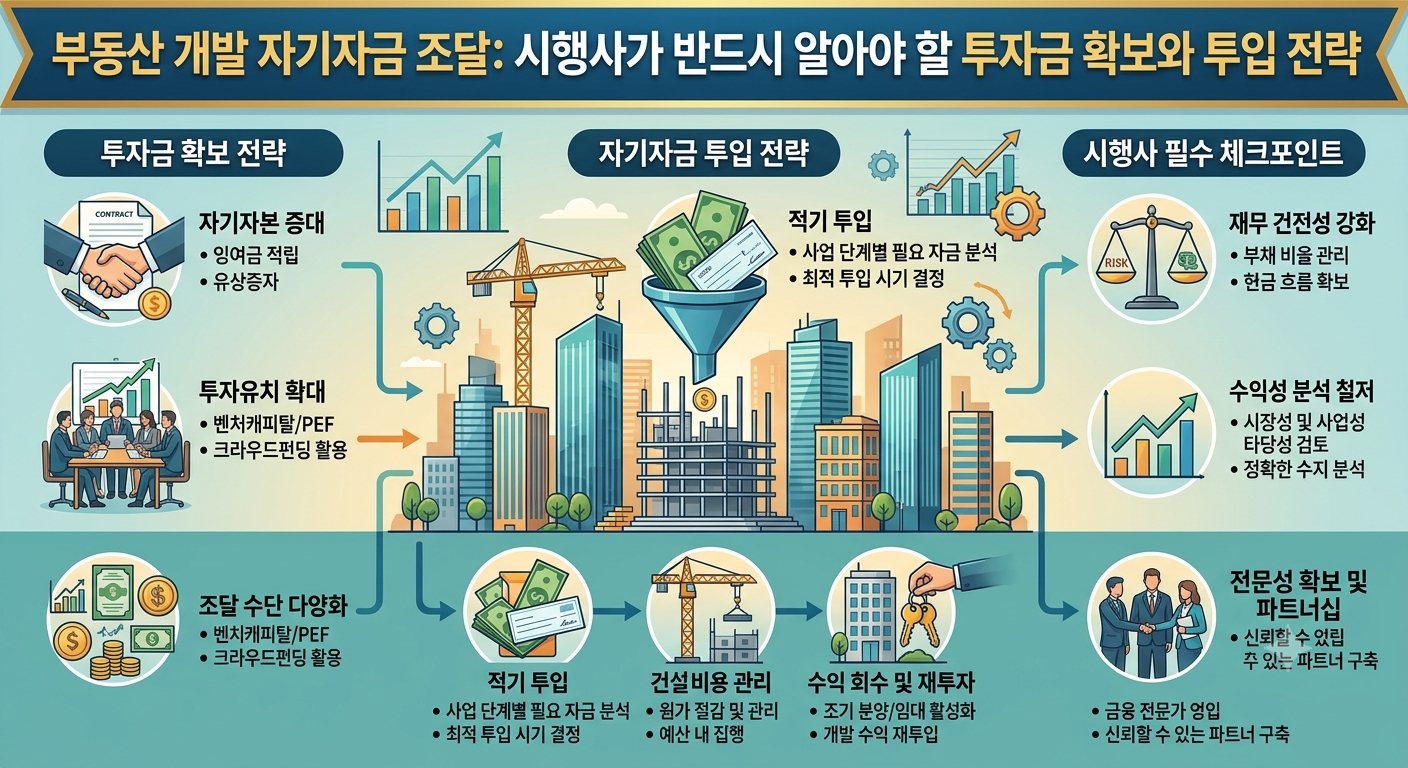 부동산 개발 자기자금 조달, 시행사가 반드시 알아야 할 투자금 확보와 투입 전략