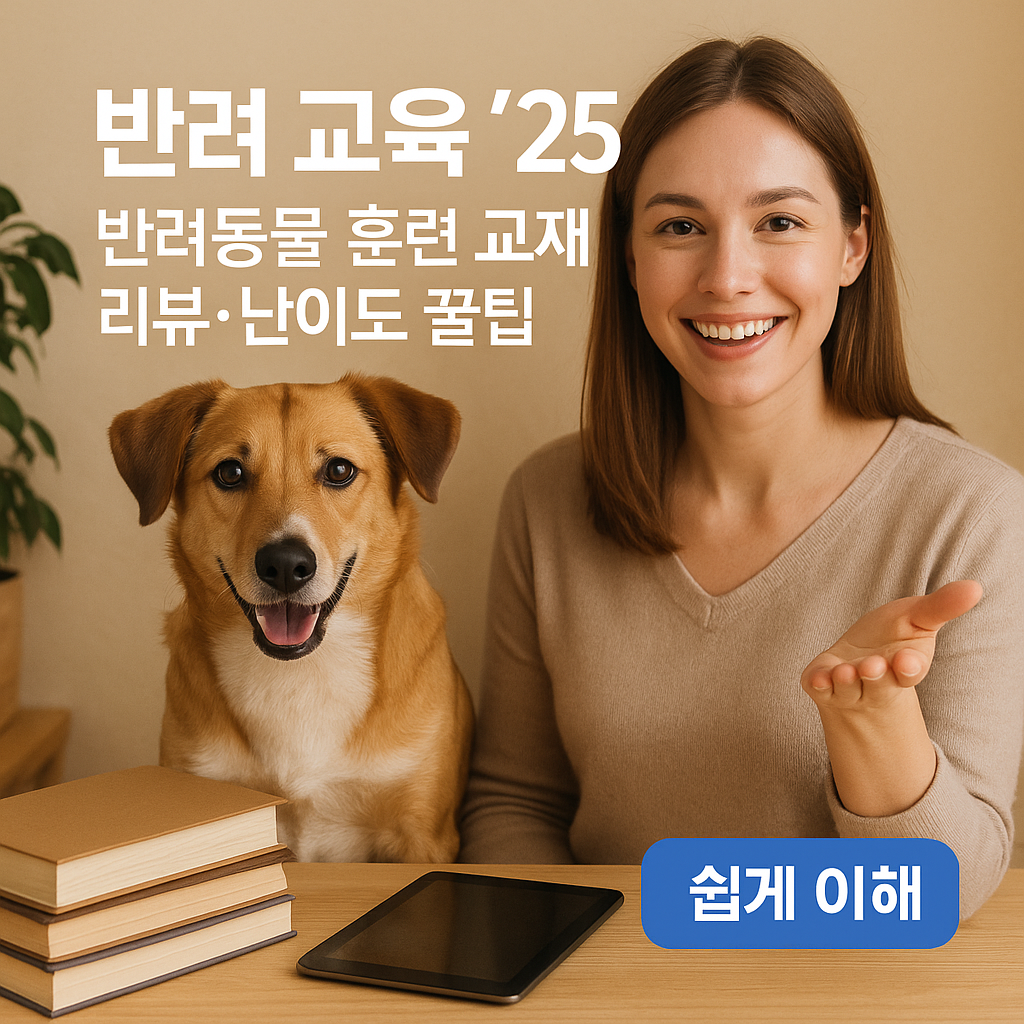 반려 교육 ’25 ｜ 반려동물 훈련 교재 리뷰·난이도 꿀팁