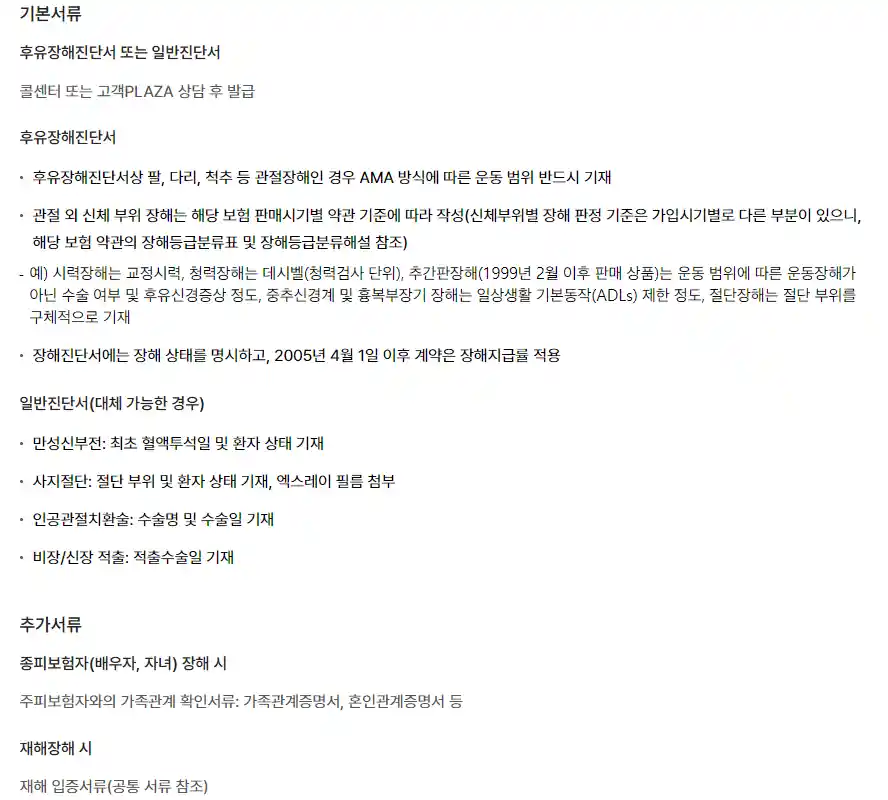 교보생명 보험금 청구서류