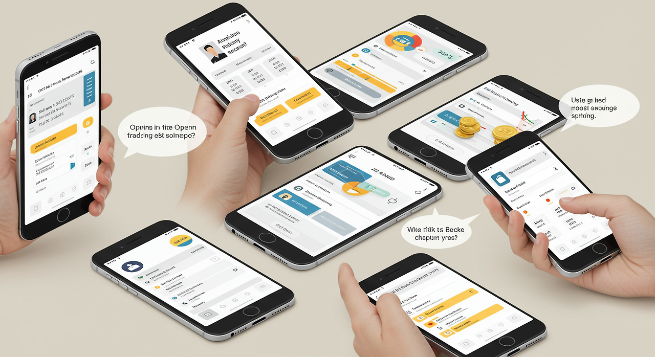 스마트폰 앱을 통한 온라인 거래 계좌 개설 과정의 세부 묘사
