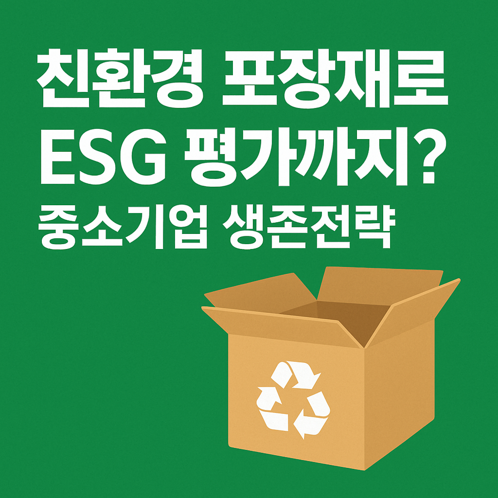 친환경 포장재로 ESG 평가까지? 중소기업 생존전략