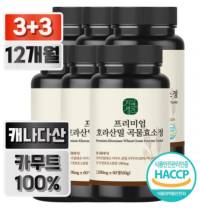자연새긴 카무트효소 식약청인증 프리미엄 호라산밀 곡물효소 정 1000mg&#44; 60정&#44; 6개