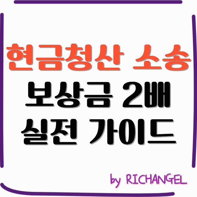 현금청산 소송 보상금 2배 실전 가이드