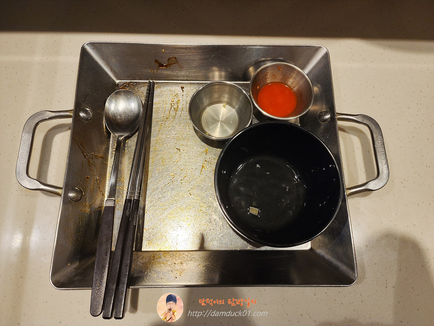 웨스턴소세지철판볶음밥 식사 끝