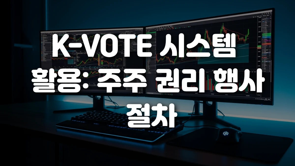 K VOTE 시스템 활용 주주 권리 행사 절차